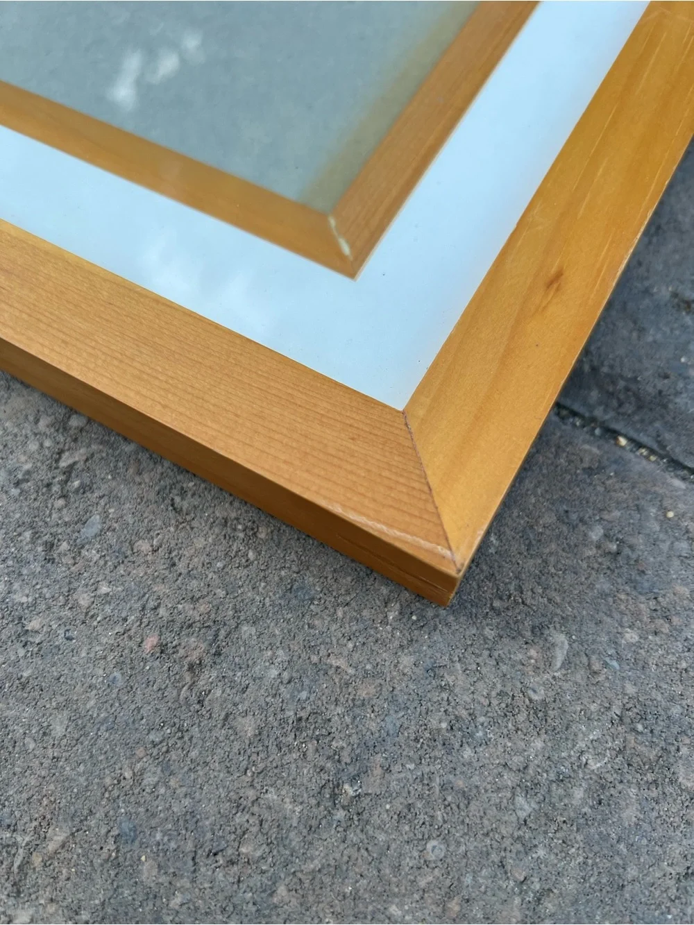 Vintage Maple Wood Picture Frame Double Mat White & Wood Tone MAPLE DEL MAR 8x10